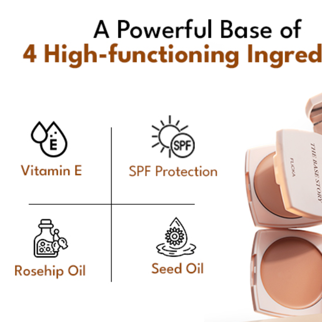 Flicka Flawless Base Duo | Silk Touch 3-in-1 Primer + The Base Story Foundation for Long-Lasting, Matte Perfection